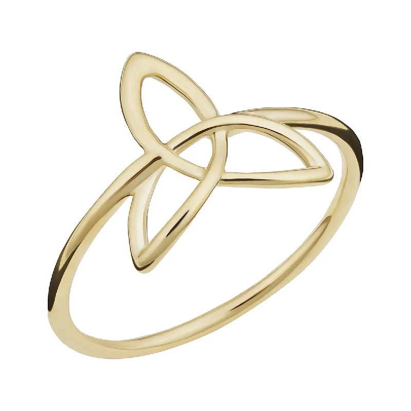 14k Yellow Gold Trinity Celtic Knot Ring