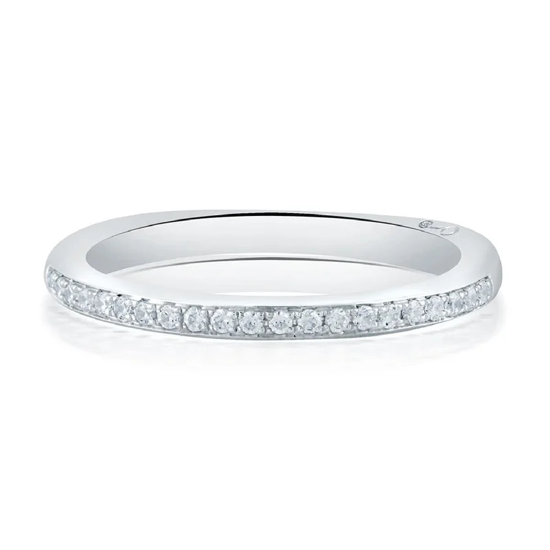 A.Jaffe Signature Classic Pave Diamond Wedding Band MRS560/13