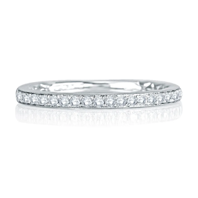 A.Jaffe Signature Milgrain Diamond Quilted Wedding Band MRS739Q/17