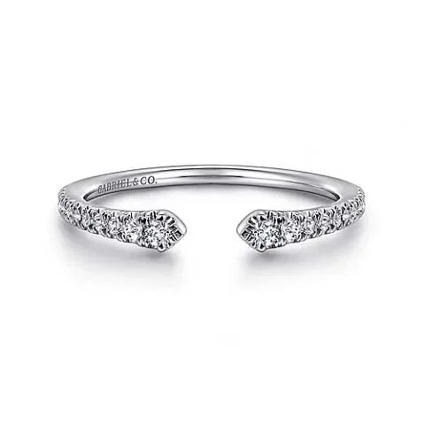 Gabriel & Co. Diamond Stackable Open Ring in 14K White Gold