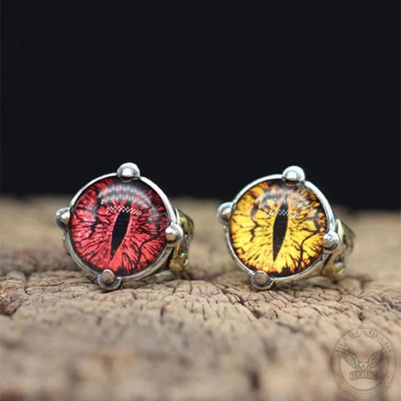 Eye Of Sauron Sterling Silver Ring