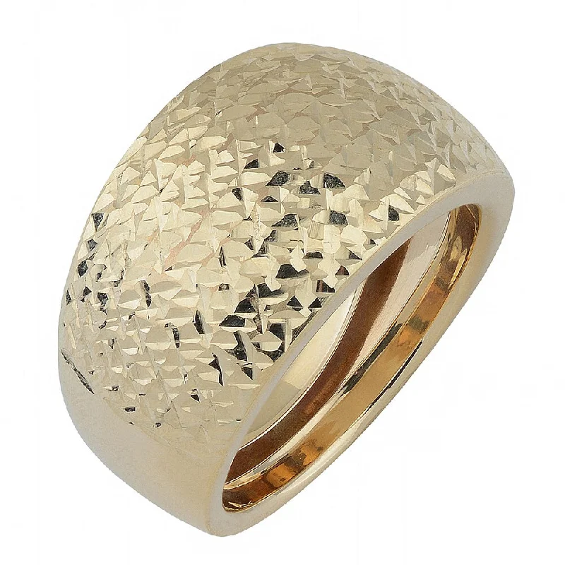 Fremada 10k Yellow Gold Diamond-cut Bold Ring