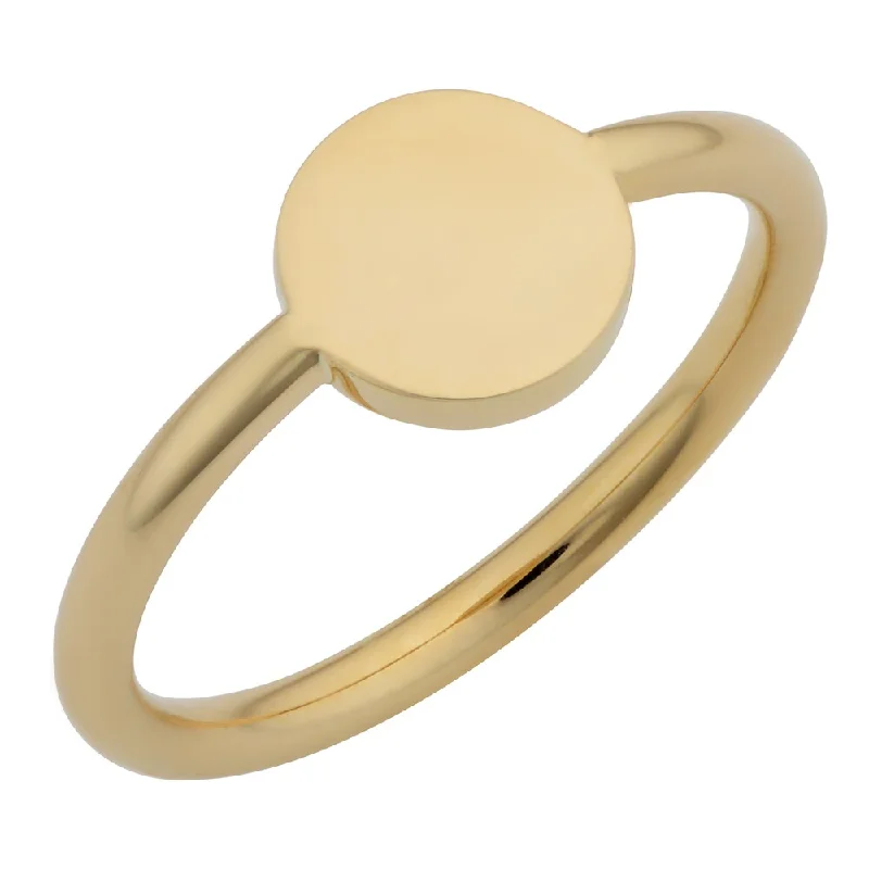 Fremada 14k Yellow Gold High Polish Disc Ring