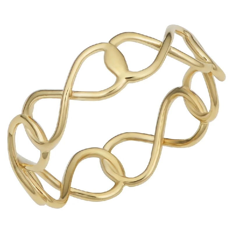 Fremada Italian 14k Yellow Gold Infinity Ring