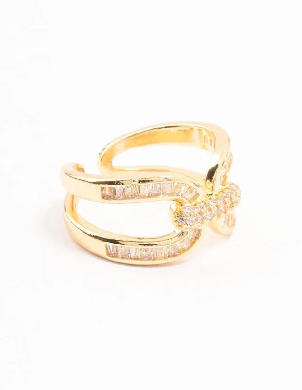 Gold Plated Bag Link Ring