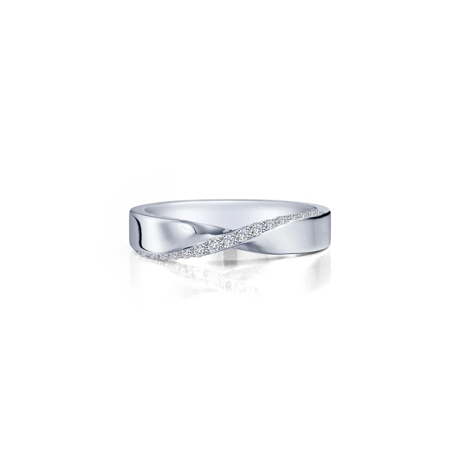 Lafonn Simulated Diamond High-Polished Twisted Band R0530CLP05