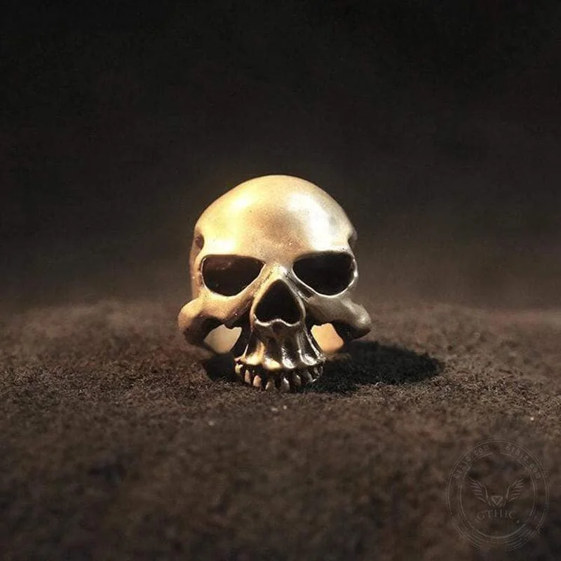 Matte Texture Sterling Silver Skull Ring