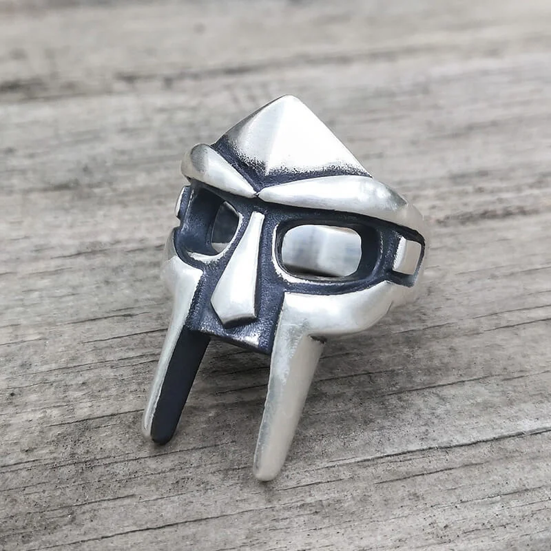 MF DOOM Mask Sterling Silver Ring