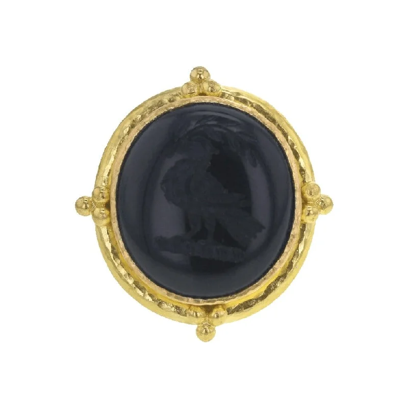 Black Onyx Bird Ring