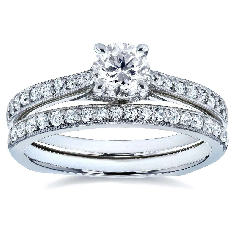 Euro Round Bridal Set - 1/2ct Diamond