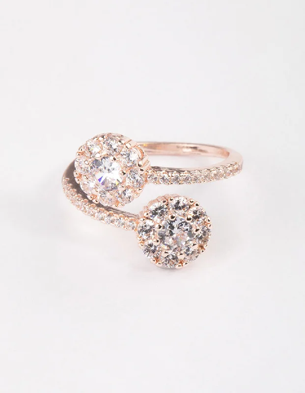 Rose Gold Round Double Wrap Ring