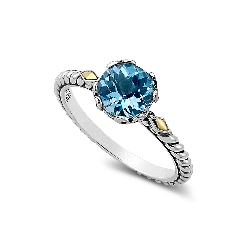 Samuel B. Blue Topaz Birthstone Glow Ring - December