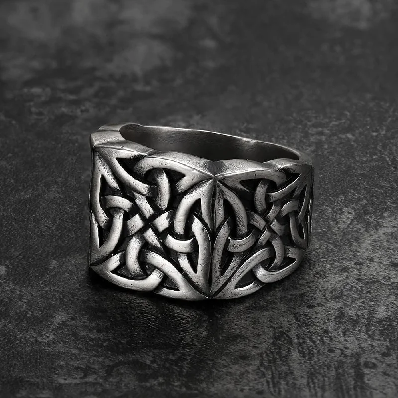 Simple Knot Sterling Silver Viking Ring