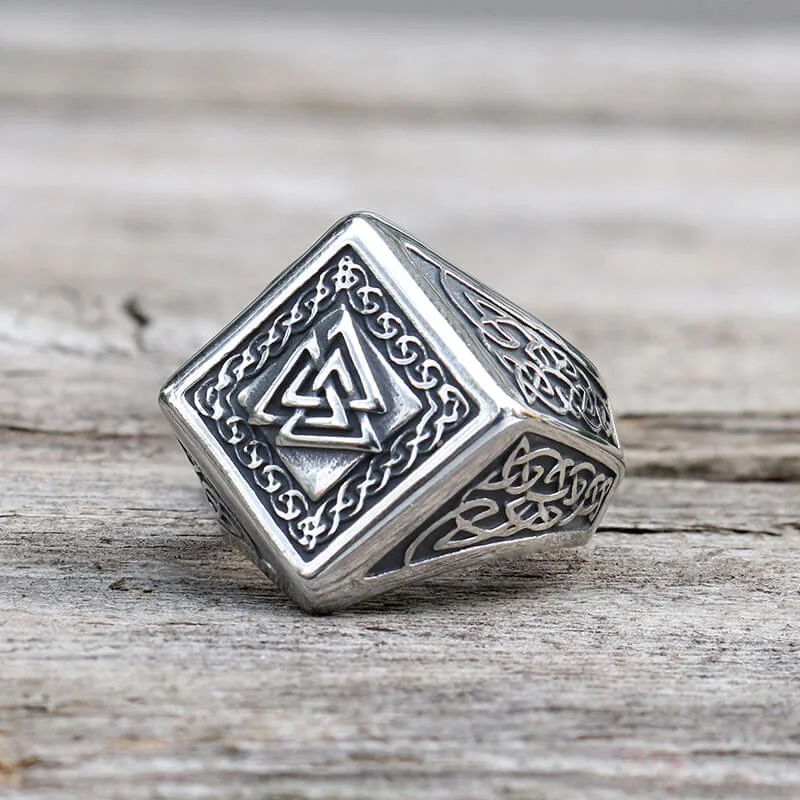 Viking Valknut Celtic Knot Stainless Steel Ring