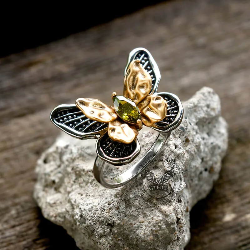 Vintage Butterfly Alloy Animal Open Ring