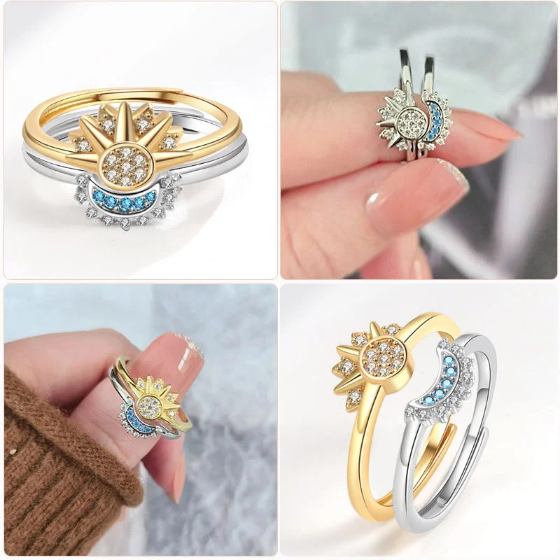 Wholesale Sun Moon Stackable Celestial Rings