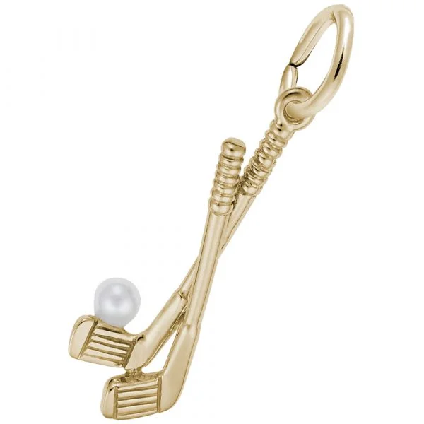 14k Gold Golf Clubs with Ball Charm