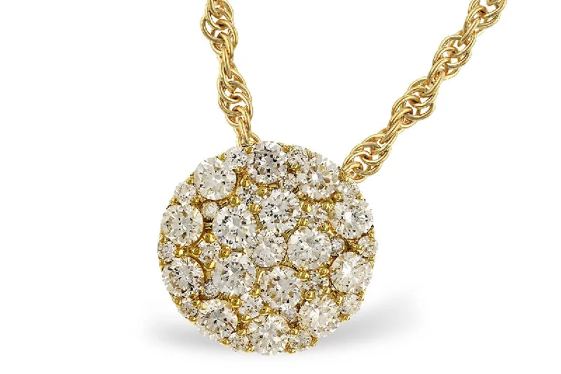 14K White Gold 0.50ctw Diamond Cluster Necklace by Allison Kaufman