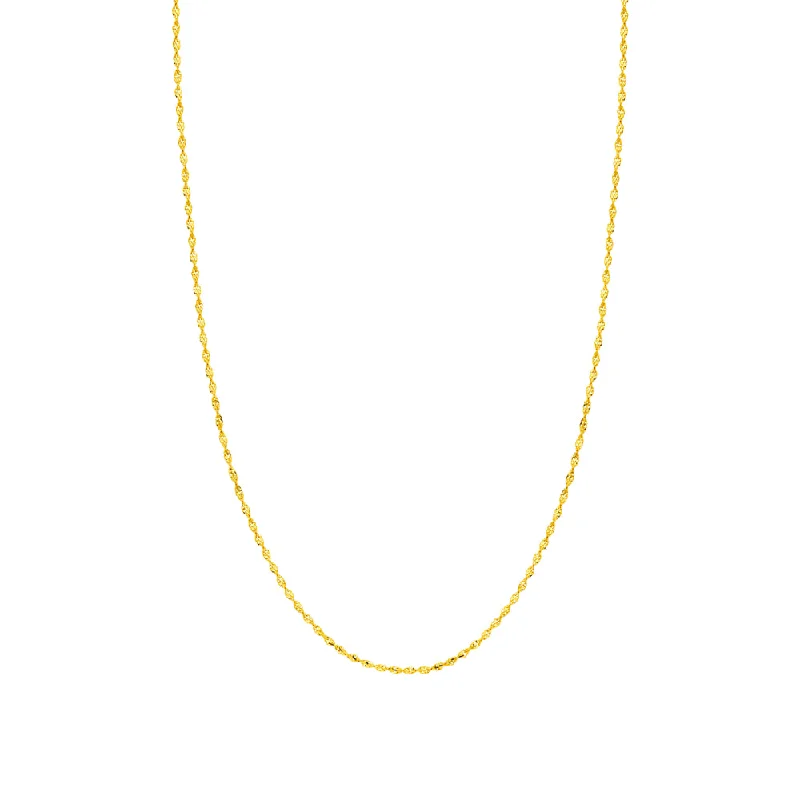 14k Yellow Gold Diamond Cut Chain 16"