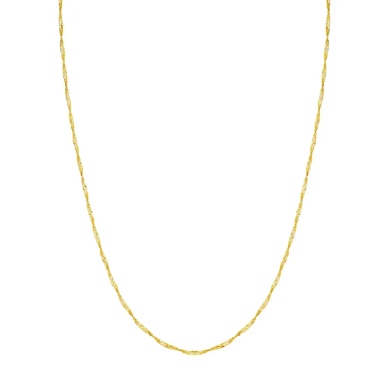 14k Yellow Gold Singapore Chain 18"