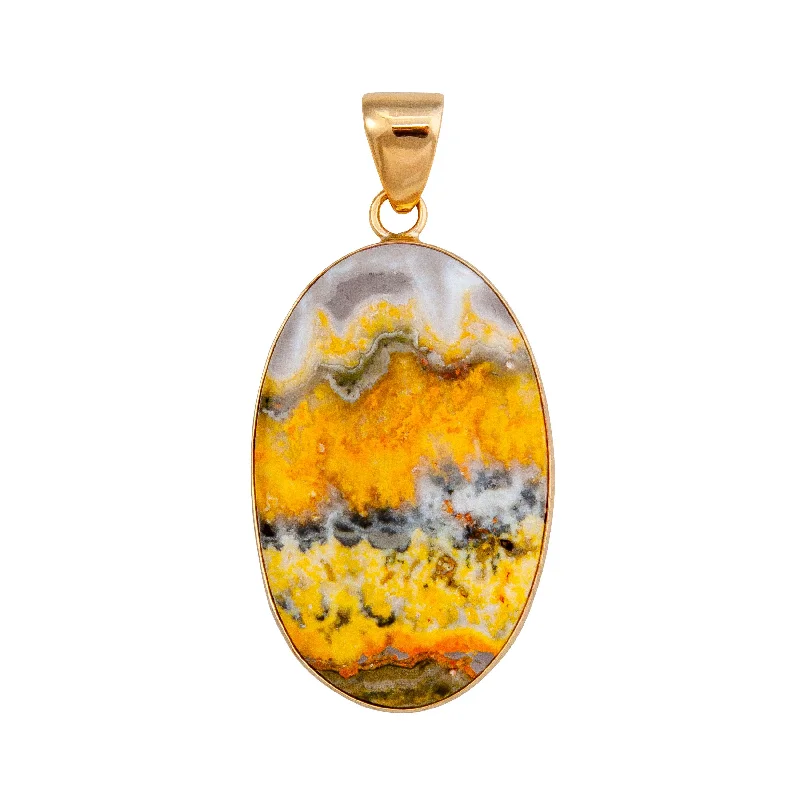 Alchemia Bumblebee Jasper Oval Pendant