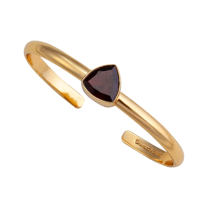 Alchemia Garnet Trillion Mini Cuff