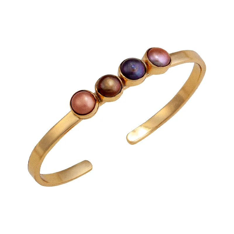 Alchemia Multi-Colored Pearl Mini Cuff