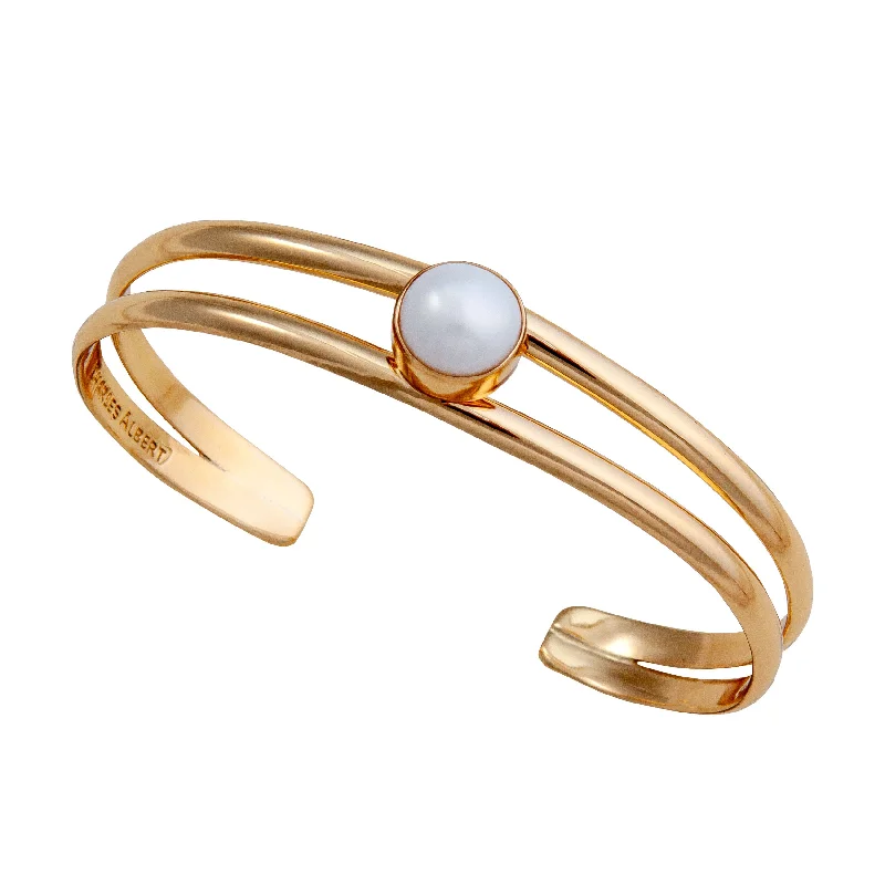 Alchemia Pearl Double Band Cuff