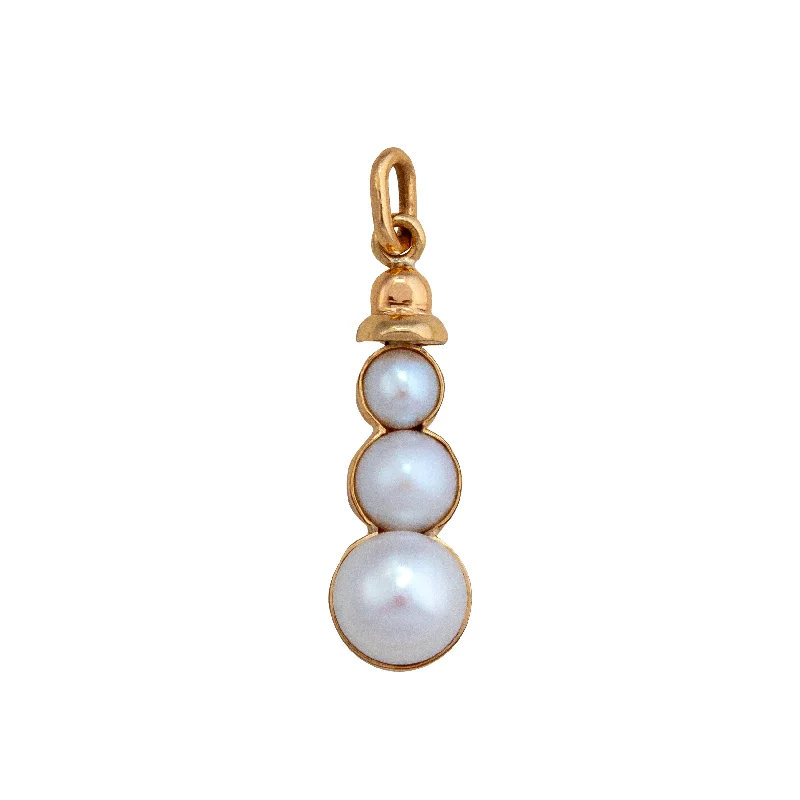 Alchemia Snowman Pearl Pendant with Chain Included