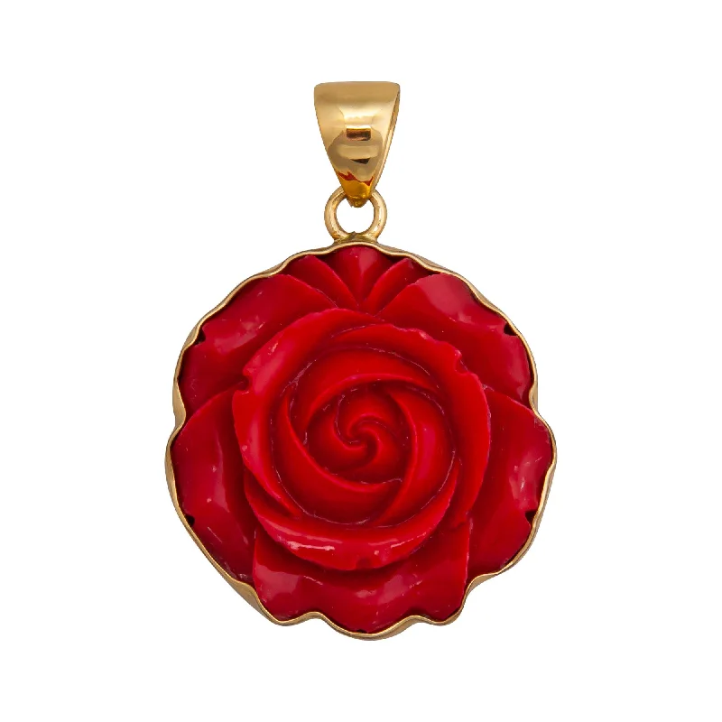 Alchemia Red Resin Rose Pendant