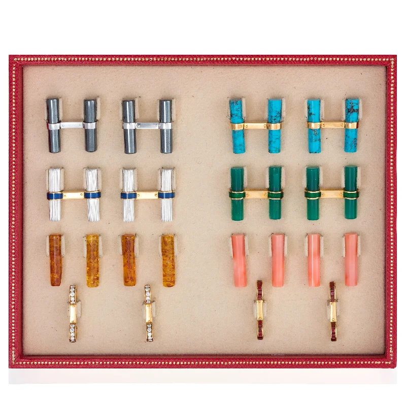 Cartier Set of Interchangeable Baton Cuff Links