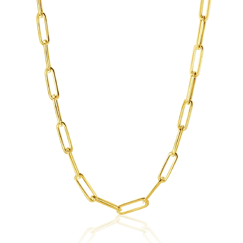 10K Yellow Gold Paperclip Chain