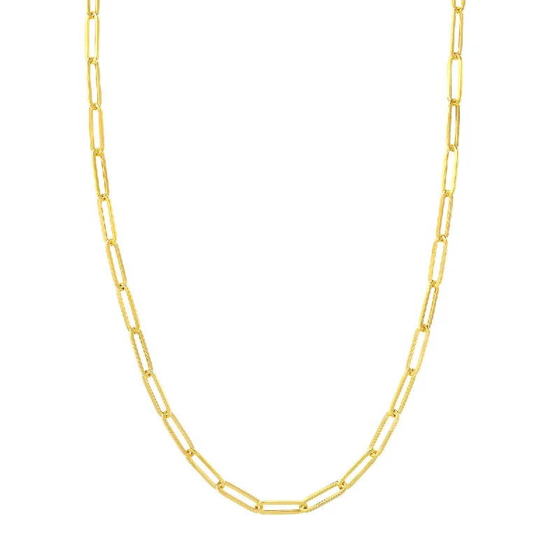 10K Yellow Gold 18" Paper Clip Chain