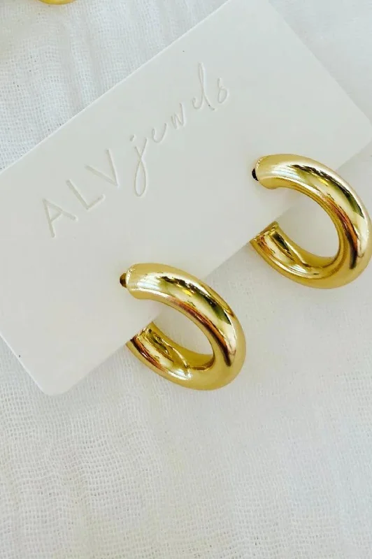 Gold Mini Tube Hoops