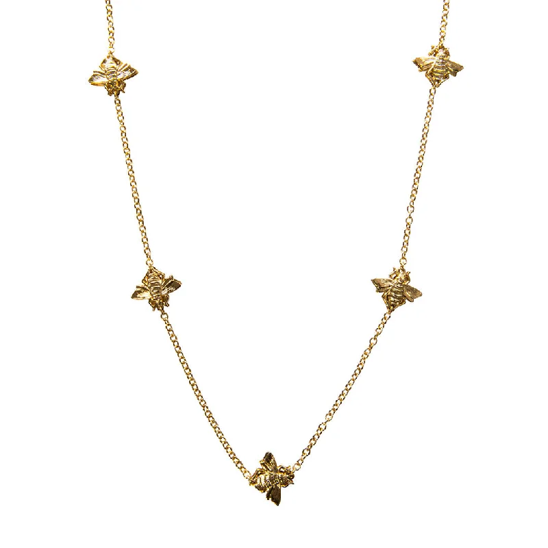 Goldbug Long Bee Station Necklace