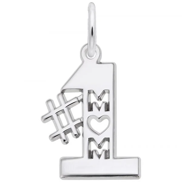 Sterling Silver #1 Mom Charm