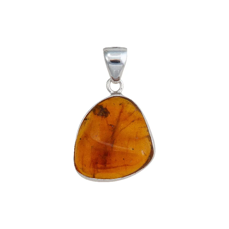 Sterling Silver Amber Pendant