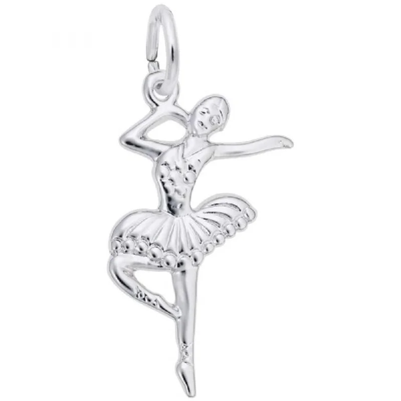 Sterling Silver Ballet Dancer with Tutu Charm