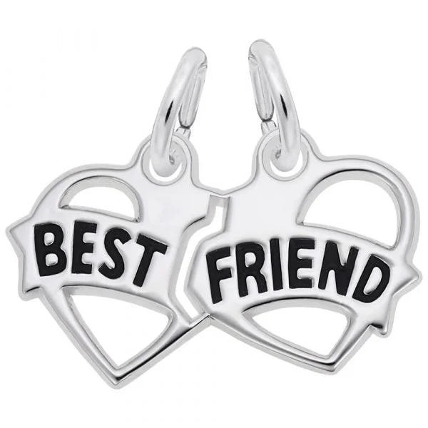 Sterling Silver Best Friends Split Charm