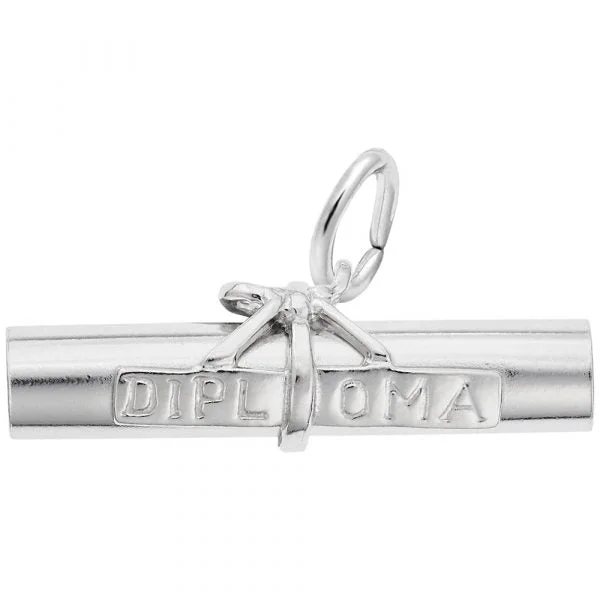 Sterling Silver Diploma Roll Charm