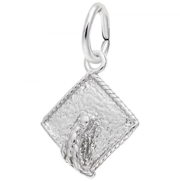 Sterling Silver Graduation Cap Charm