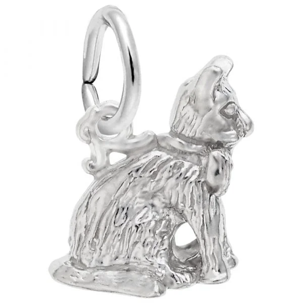 Sterling Silver Sitting Cat Charm