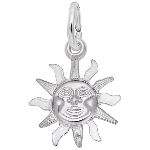 Sterling Silver Sunburst Charm