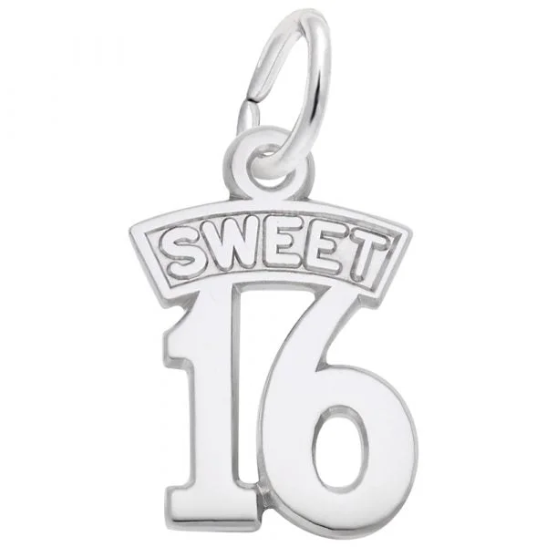 Sterling Silver Sweet 16 Charm