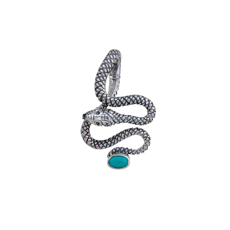 Sterling Silver Turquoise Snake Pendants