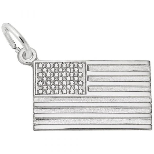 Sterling Silver U.S. Flag Charm