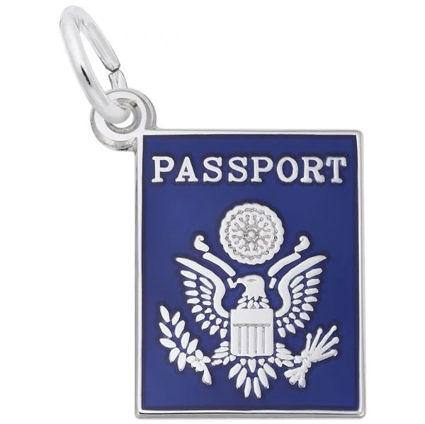 Sterling Silver United States Passport Charm